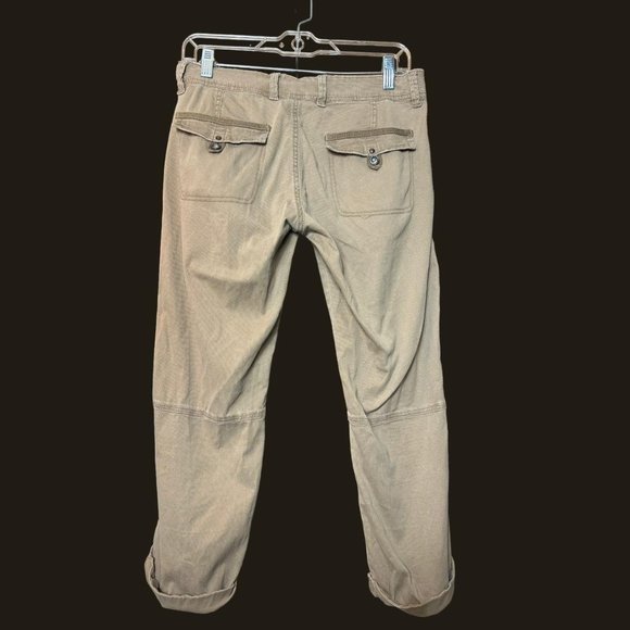 y2k union bay tan low rise casual ankle cigarette pants - Picture 3 of 6